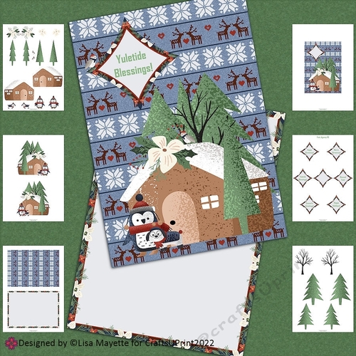Christmas Dog & Penguin Card Making Kit