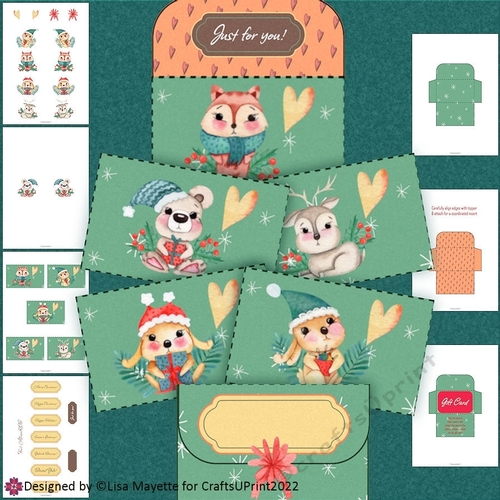 Christmas Animals Gift Card Holder