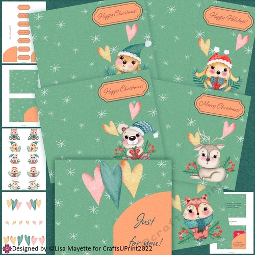 Christmas Animals Money Wallet Card