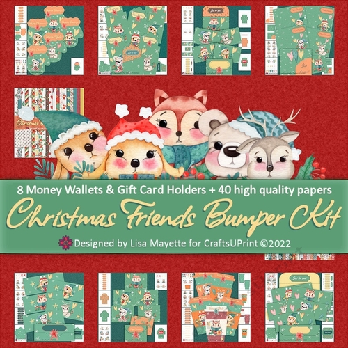 Christmas Animals Money Wallet & Gift Card Holder Bumper Kit