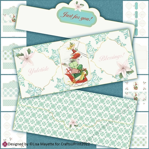 Little Miss Claus Scallop Edged Money Wallet Making Kit
