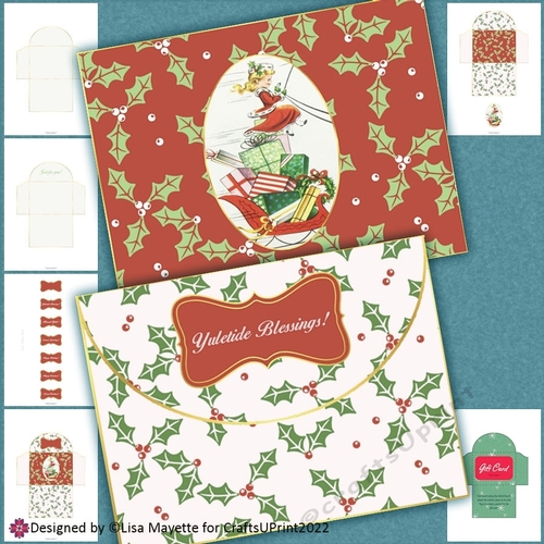 Little Miss Claus Gift Card Holder Card Making Kit