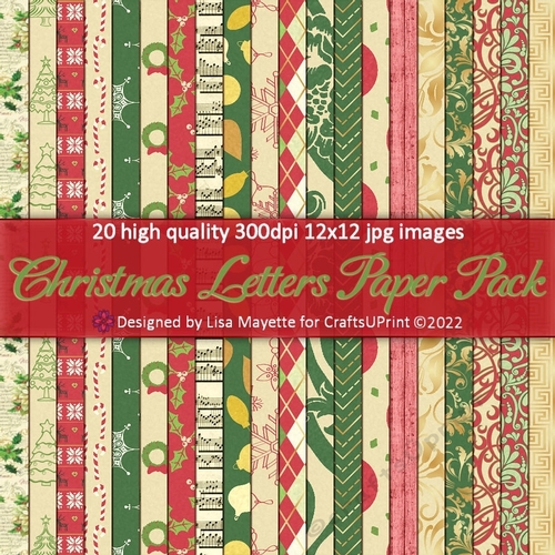Christmas Letters Holiday Paper Pack