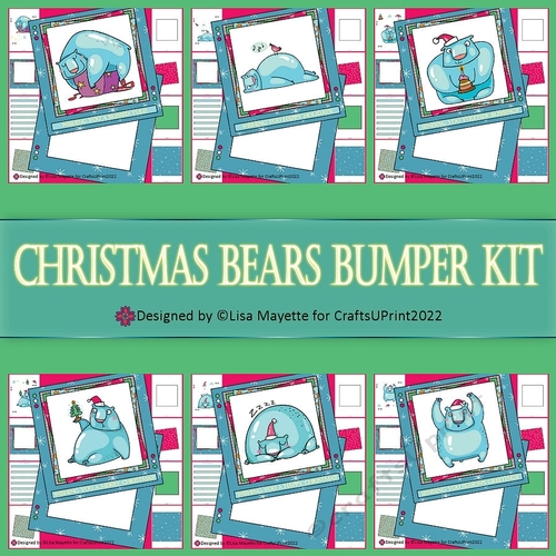 Silly Christmas Bears Card Making Bumper Kit