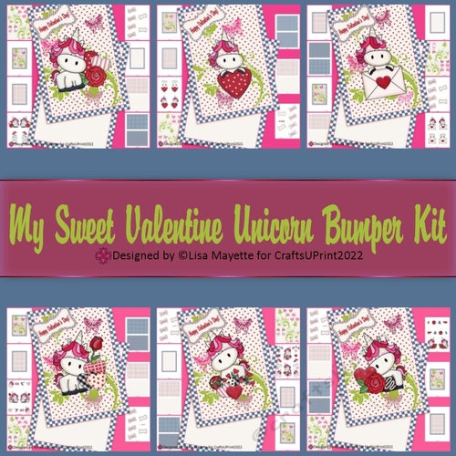 My Sweet Valentine Unicorn Bumper Kit