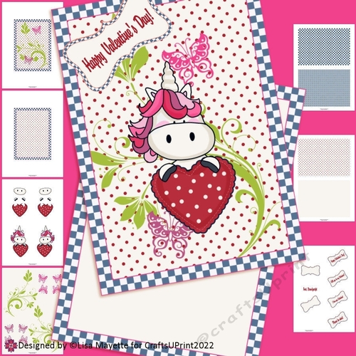 My Sweet Valentine Unicorn Heart Card Making Kit