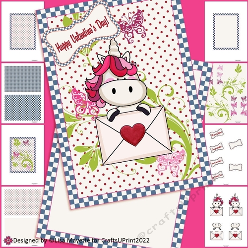 My Sweet Valentine Unicorn Love Note Card Making Kit