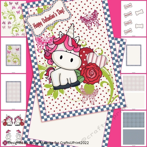 My Sweet Valentine Unicorn Love Note Card Making Kit