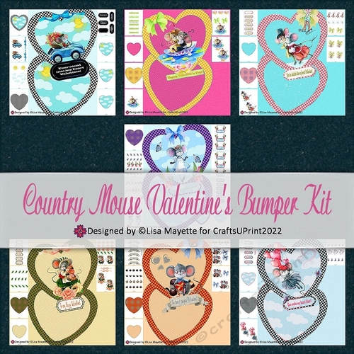 Country Mouse Valentines Bumper Kit