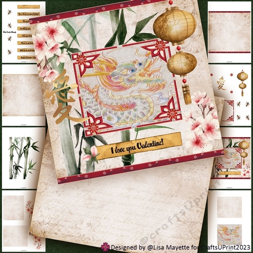 Chinese Dragon Valentine Card Making Kit