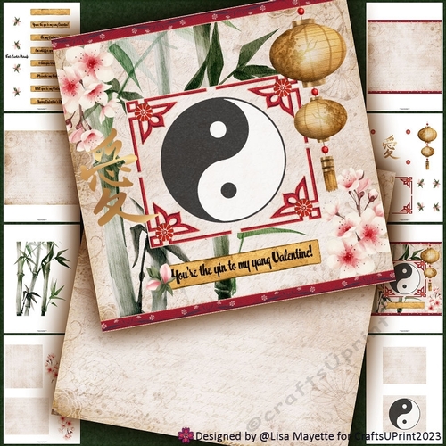 Yin Yang Taijitu Valentine Card Making Kit