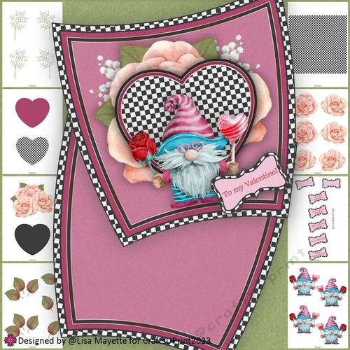 Beach Gnome Shaped Valentine Card Making Kit