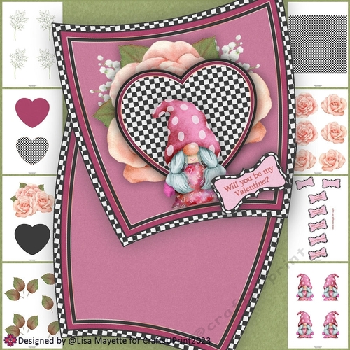 Hippie Gnome Shaped Valentine Card Making Kit
