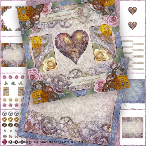 Metal Heart Valentine Card Making Kit