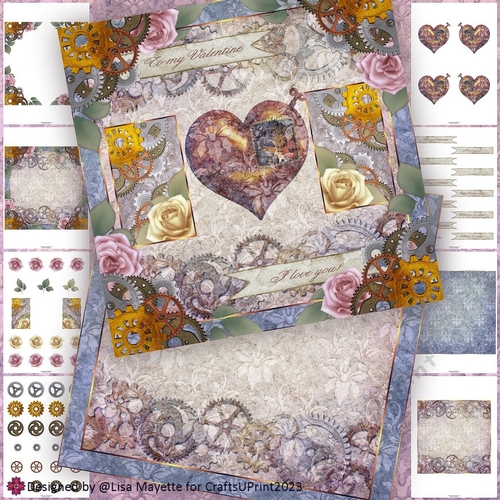 Wind Up Heart Valentine Card Making Kit