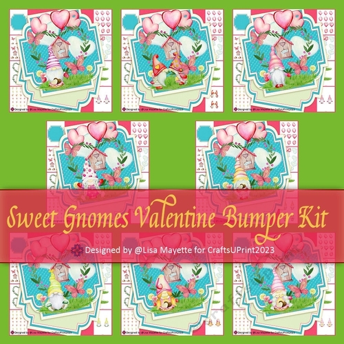 Sweet Gnomes Valentine Shape Card Making Bumper Kit