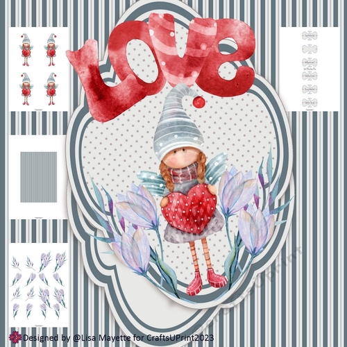 Sweet Valentine Fairy Shaped Card Making Kit