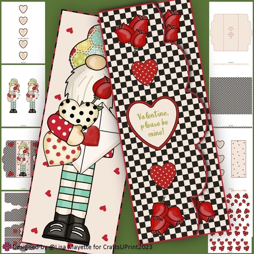 Treetop Gnome Love Gatefold Card Making Making Kit