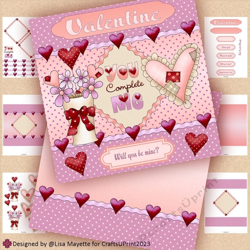 Country Floral Valentine Card Making Bumper Kit