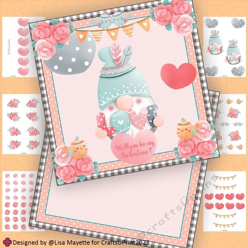 Boho Love Gnome Valentine Card Making Kit
