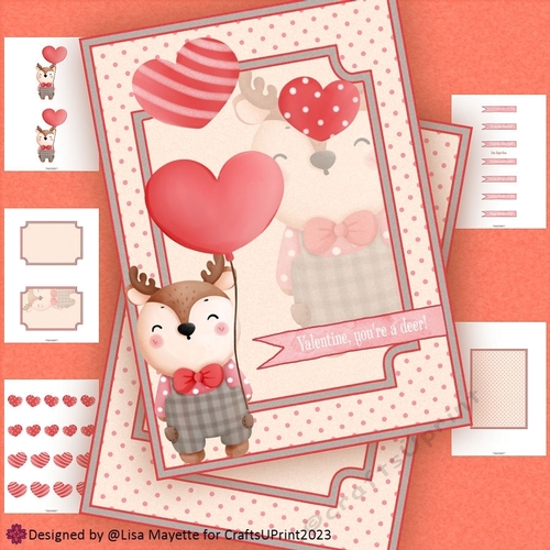 My Deer Valentine Shaped Card Making Kit