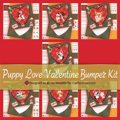 Art Deco Puppy Love Valentine Bumper Kit