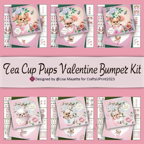 Tea Cup Pups Valentine Bumper Kit