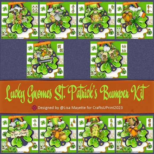 Lucky Gnomes St. Patricks Day Shaped Card Making Bumper Kit