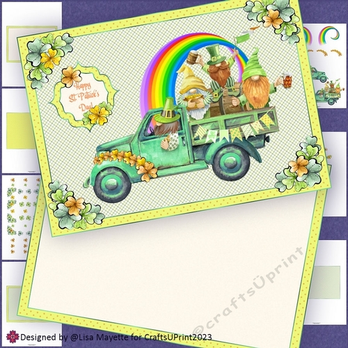 Gnome Party Truck St. Patricks Day Card Making Kit