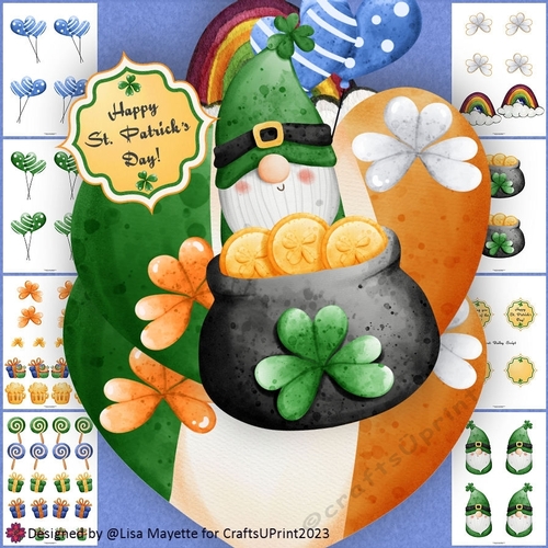 Leprechaun Gold St. Patricks Day Shaped Card Making Kit