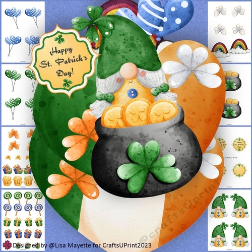Leprechauns Gold St. Patricks Day Shaped Card Making Kit