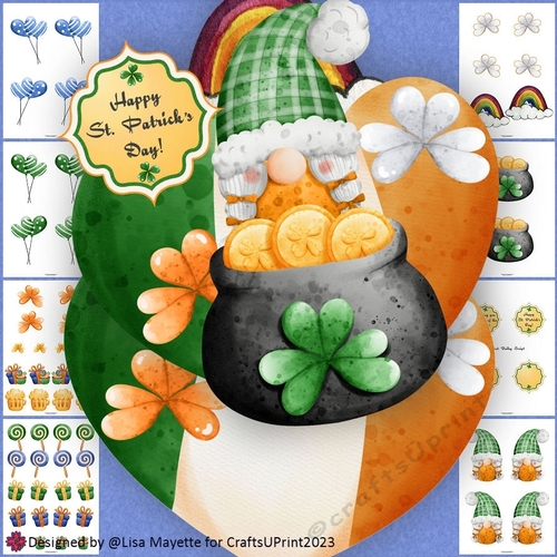 Leprechauns Gold Gnome St. Patricks Day Shaped Card Making Kit