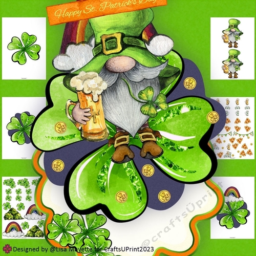 Lucky Gnome St. Patricks Day Shaped Card Making Kit