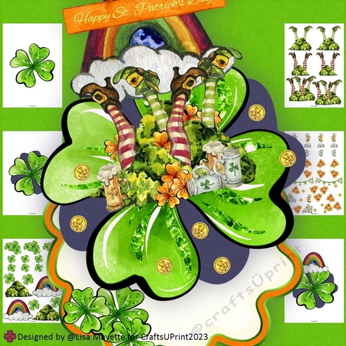 Lucky Gnome Party St. Patricks Day Shaped Card Making Kit