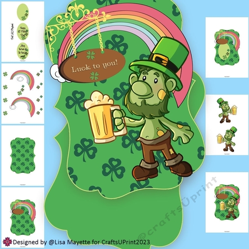 St. Patricks Day Beer Troll Shaped Card Making Kit