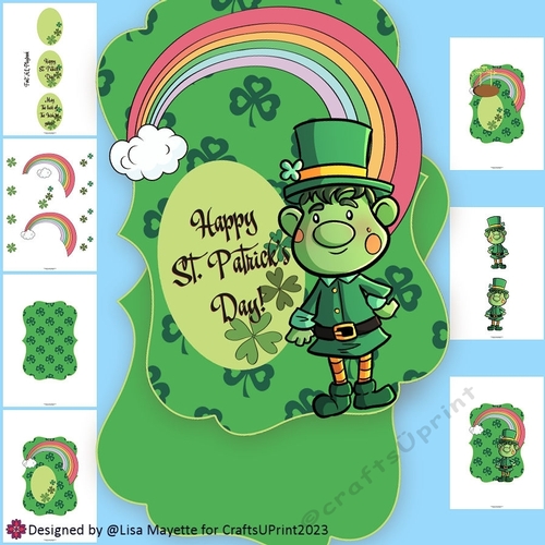 St. Patricks Day Troll Shaped Card Making Kit