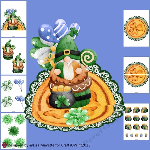 Loving Gnome Cupcake Easel Card Making Kit
