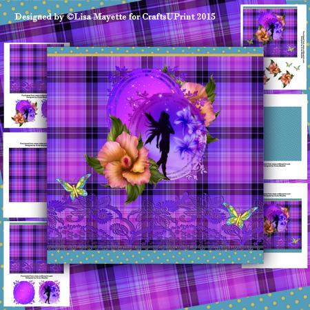 Tropical Purple Faery Card Making Kit