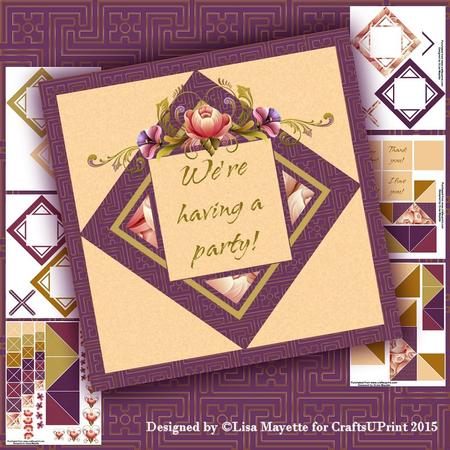 Greek Peonies in Peach Card Making Kit