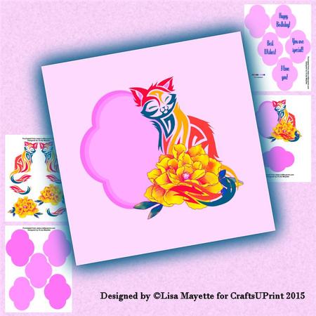 Tropical Magnolia Kitty Card Making Mini Kit
