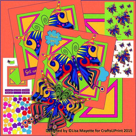 Bright Fluttering Butterfly Shaped Decoupage Mini Kit