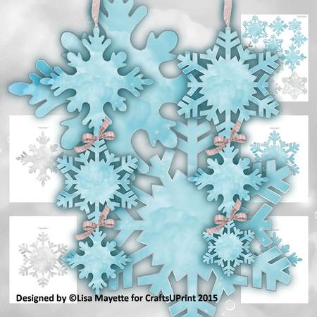 Shaped Snowflake Christmas Ornament Card Mini Kit