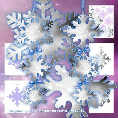 Shaped Silver Snowflake Christmas Ornament Card Mini Kit