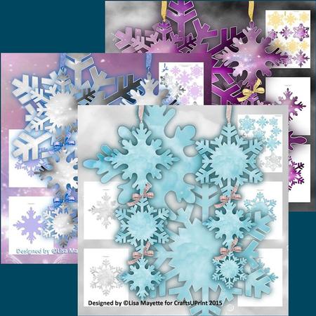 Shaped Snowflake Christmas Ornament Card Bumper Kit