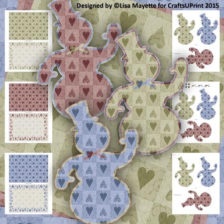 Loving Snowman Shaped Card Mini Kit