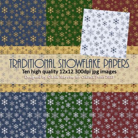 Traditional Snowflakes Paper Packs