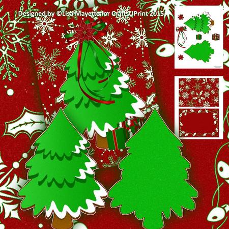 Classic Christmas Tree Shaped Decoupage Mini Kit