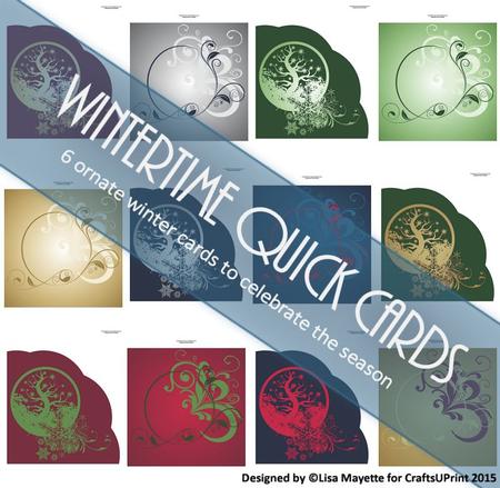 Floral Silhouette Christmas Quick Cards