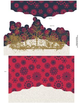 Gold Winter Scene Silhouette Quick Card