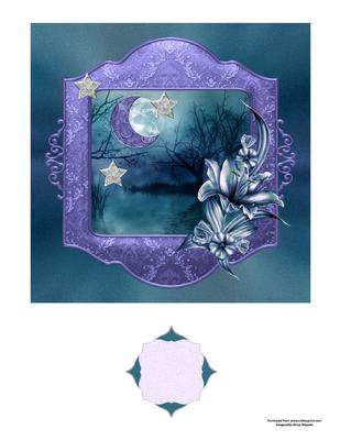 Celestial Winter Night Lilies Quick Card Topper